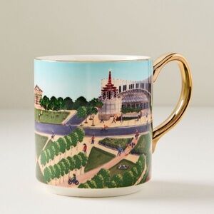 Anthropologie Holiday in the City Stoneware Mug NASHVILLE 2025 Coffee Cup New